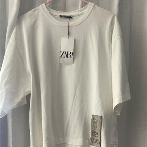 Zara White T-Shirt nwt